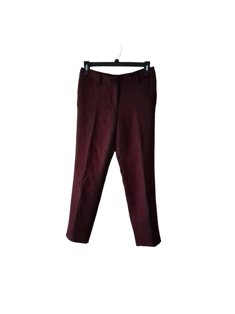 Ann Taylor Womens Burgundy & Black Heather Devin Fit Pants - Size 4